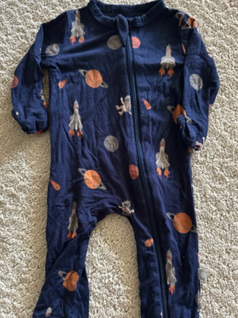 Kyte space zipper romper